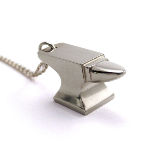 Silver Anvil Pendant